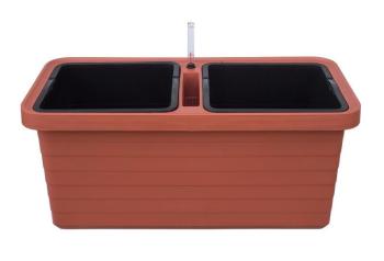 Jardinieră auto-udare Berberis DUO, teracota