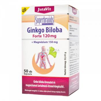 JutaVit Ginkgo Biloba Forte 120 mg +Magnézium 150 mg kapszula 50 db