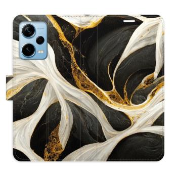 Flipové pouzdro iSaprio - BlackGold Marble - Xiaomi Redmi Note 12 Pro+ 5G