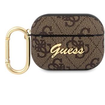 Guess 4G Script PC/PU Pouzdro pro Apple Airpods Pro Brown (3700740509739)