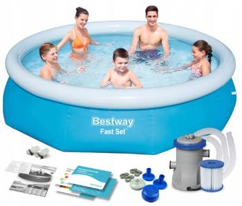 Bestway Bazén s nafukovacím prstencem Fast Set 3,05 x 0,76 m 57270