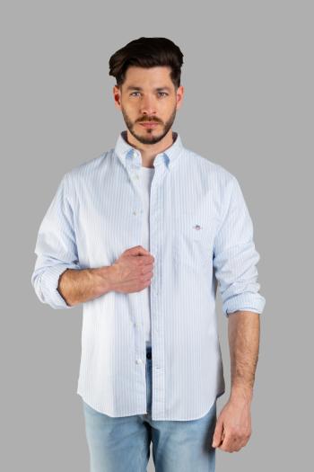 KOŠILE GANT REG CLASSIC POPLIN STRIPE SHIRT LIGHT BLUE