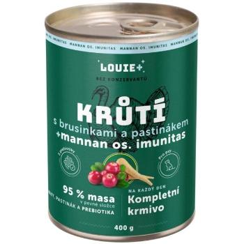 LOUIE KRŮTÍ S BRUSINKAMI A PASTIŇÁKEM 400 G Psí konzerva, zelená, velikost