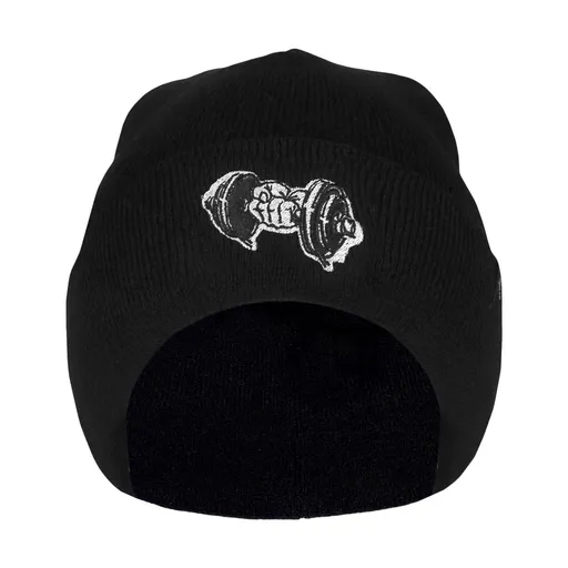 Bontis Pletená čepice s výšivkou Činka - Černá