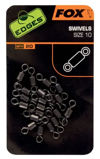 Fox Obratlíky Edges Swivels 20ks - vel. 10,Fox Obratlíky Edges Swivels 20ks - vel. 10