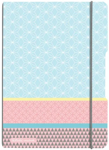 Herlitz zápisník A4 Graphic Pastels Blue linkovaný/čtverečkovaný