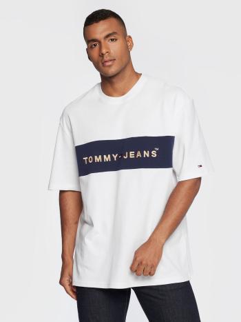 Tommy Jeans pánské bílé tričko - M (YBR)