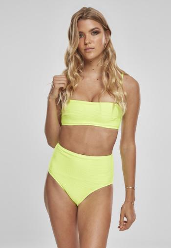 Urban Classics Ladies High Waist Bandeau Bikini electriclime - S