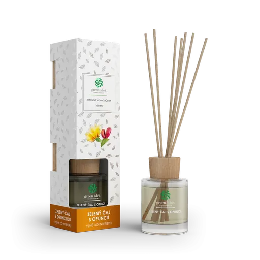 ​Ratanové vonné tyčinky Zelený čaj s opuncií 100 ml - Green idea