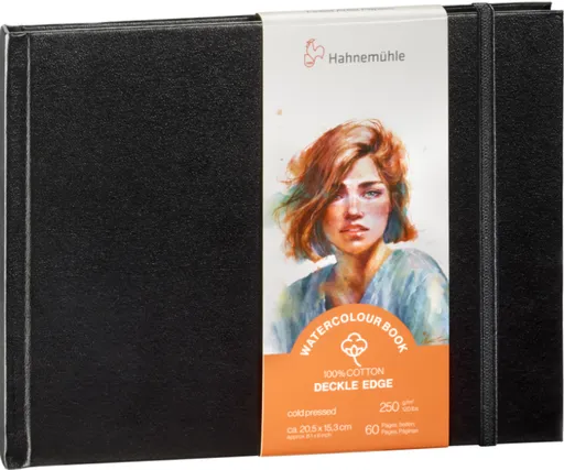 Akvarelová kniha HHM Deckle Edge 100% bavlna 20,5x15,3cm Lanscape