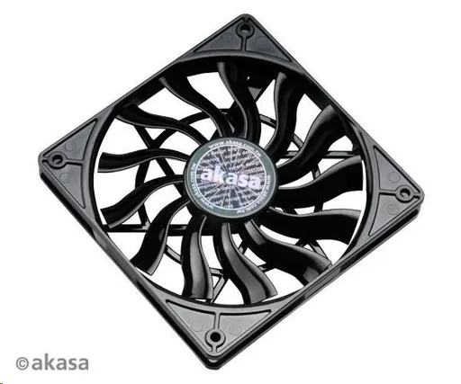 AKASA ventilátor Slimfan, 120 x 15mm, kluzné ložisko, pro HTPC systémy, PWM 4pin