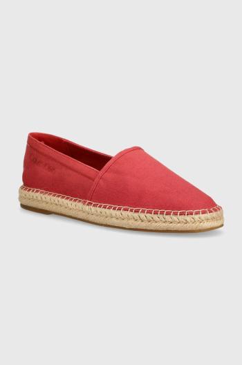 Espadrilky Calvin Klein ESPADRILLE CV červená barva, HM0HM00539