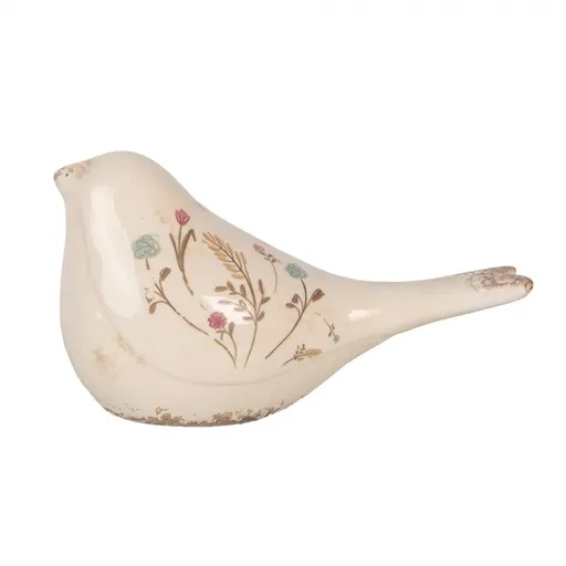 Keramická dekorace ptáček s kvítky Floral Cartoon L - 25*10*13 cm 6CE1952L