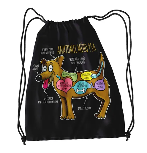 Vak na záda Anatomie mého psa