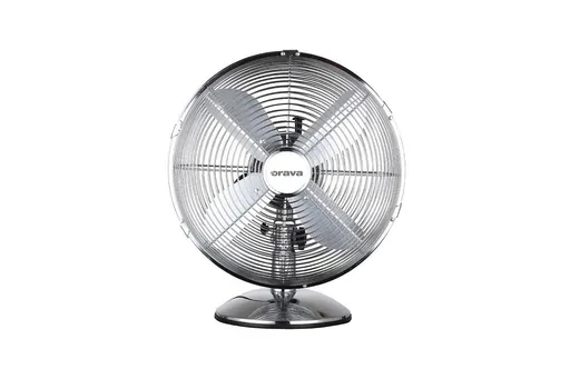 Orava SF-100 X stolní oscilující ventilátor, 3 stupně rychlosti, oscilace doprava a doleva, stříbrná