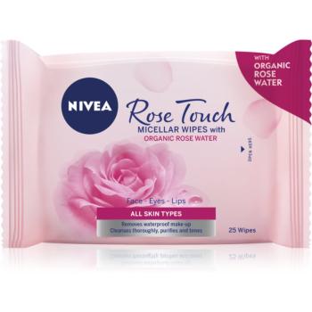 Nivea MicellAir  Rose Touch Čisticí micelární pleťové ubrousky 25 ks