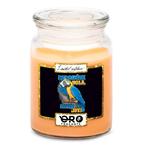 Svíčka Papoušek volá (Vůně svíčky: Tropické ovoce)