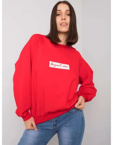 Dámská mikina s kapucí plus size HARIETTE červená