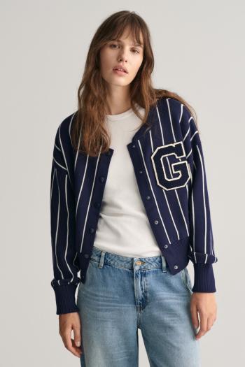 KARDIGÁN GANT GANT VARSITY KNITTED BOMBER CLASSIC BLUE