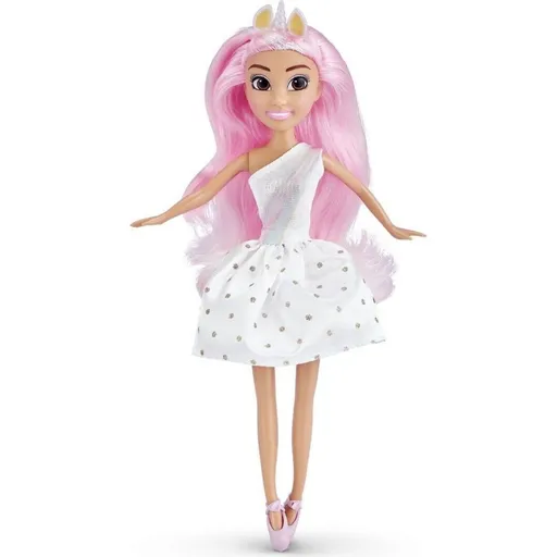 Zuru Víla jednorožec Sparkle Girlz v kornoutku růžové vlasy