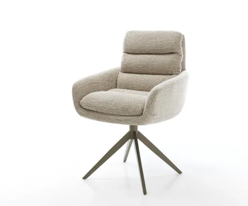 Jídelní židle Abelia-Flex s područkami látka Měkký béžová