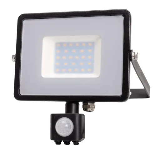 LED Solution Černý LED reflektor 50W s pohybovým čidlem TEPLÁ BÍLÁ - NEFUNKČNÍ ČIDLO VYP239