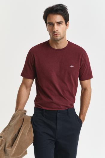 TRIČKO GANT REG SHIELD SS T-SHIRT BORDEAUX MELANGE