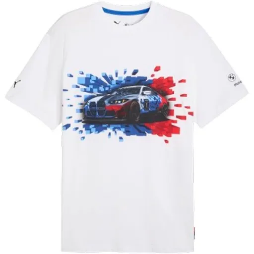 Puma BMW M MOTORSPORT GRAPHIC TEE MONO Pánské triko, bílá, velikost