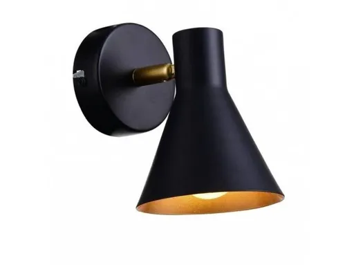 Candellux Černo-zlaté nástěnné svítidlo Less pro žárovku E14 21-70968