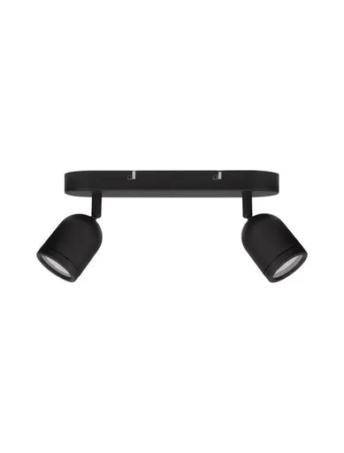 NOVA LUCE bodové svítidlo ORSON černý kov GU10 2x10W 230V IP44 bez žárovky 9555815