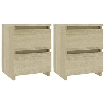 SHUMEE Noční stolky 2 ks dub sonoma 30 × 30 × 40 cm dřevotříska, 800520 (800520)