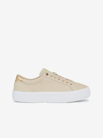 Tommy Hilfiger Essentials Vulc Leather Sneaker Tenisky Béžová