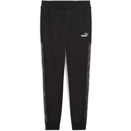 Puma ESSENTIALS CAMO SWEAT PANTS FL Pánské tepláky, černá, velikost