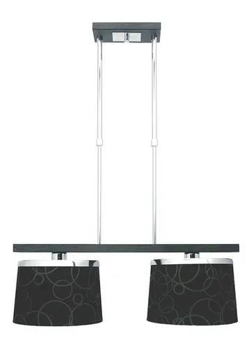 Stropní svítidlo Impresja 2*60W E27 černý chrom