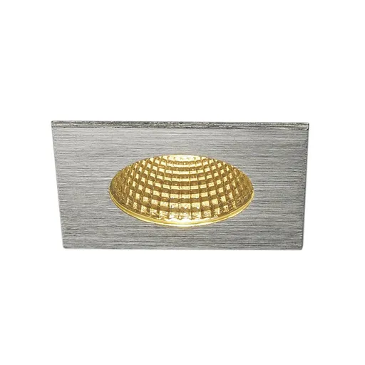 SLV BIG WHITE PATTA-I, vestavné svítidlo, LED, 3000K, hranaté, kartáčovaný Al, 38°, vč. ovladače 114436