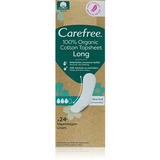 Carefree Organic Cotton Long slipové vložky 24 ks