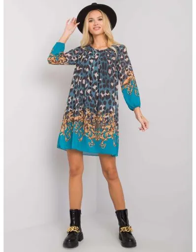 Dámské šaty Sunny OCH BELLA s potiskem modré