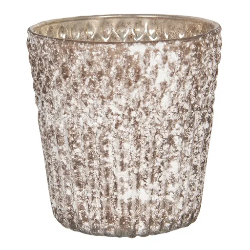 Skleněný svícen na čajovou svíčku Claire - Ø 13*12 cm Clayre & Eef