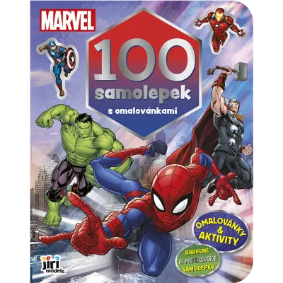 100 samolepek s omalovánkami Marvel