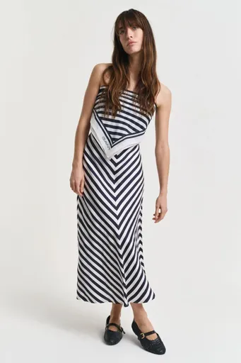 SUKNĚ GANT CHEVRON STRIPED SKIRT EVENING BLUE