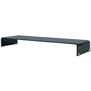 TV stolek / podstavec na monitor sklo černý 110x30x13 cm (244140)