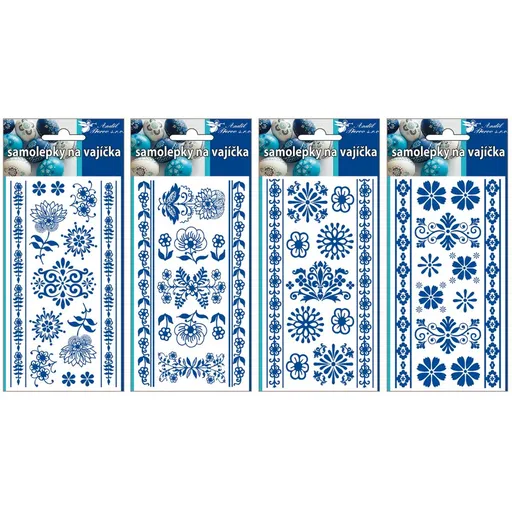 Gelové samolepky s cibulovým vzorem na vajíčka 19 x 9 cm