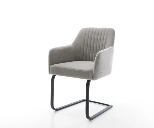 Jídelní židle Greg-Flex strukturovaná látka Měkký šedá jídelní