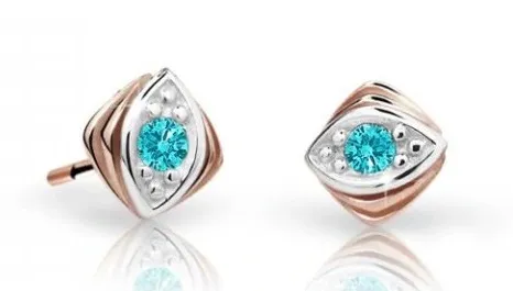 Cutie Jewellery Dětské náušnice z růžového zlata C1897-30-X-4 světle zelená