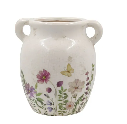 Zlatý kovový zvonek s korálky Angel - 17*9*28 cm J-Line by Jolipa