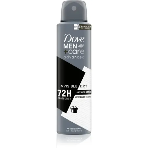 Dove Men+Care Advanced Invisible Dry deodorant proti bílým a žlutým skvrnám Invisibile Dry 150 ml