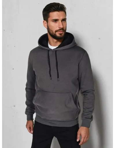 Pánská mikina basic s kapucí grafitová