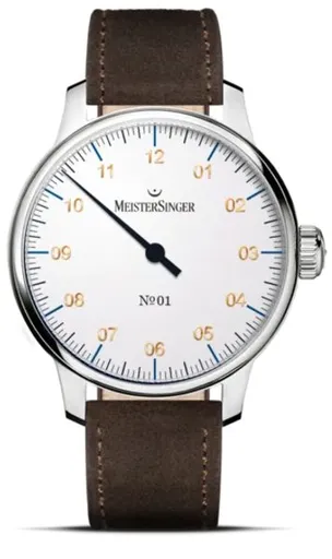 MeisterSinger N°01 AM3301G - Hnědý semišový řemínek