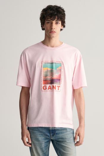 TRIČKO GANT WASHED GRAPHIC SS T-SHIRT CALIFORNIA PINK