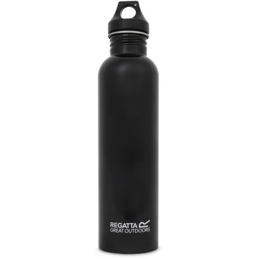 REGATTA OUTDOORS STAINLESS STEEL BOTTLE 1L Nerezová láhev, černá, velikost